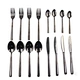 stainless steel black flatware set